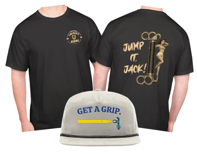 Utility Solutions 2026 International Lineman’s Rodeo T-shirt and promotional hat